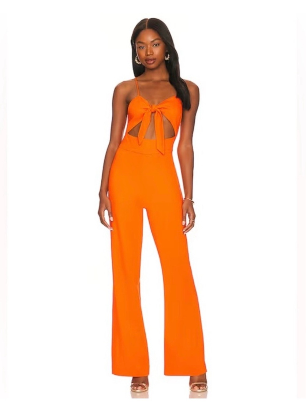 LITA by Ciara Cherry Tomato Cutout Wide Leg Jumpsuit XXL Glam Statement